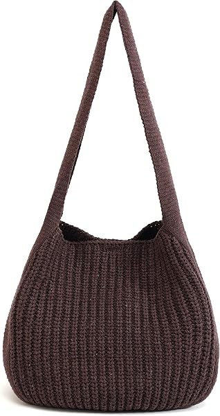 ENBEI Women's Crochet Tote Bag Knit Shoulder bag,Aesthetic Bag,Cute Eco-Friendly Tote for Travel,Daily Use,Gift Box Packaging | Amazon (US)