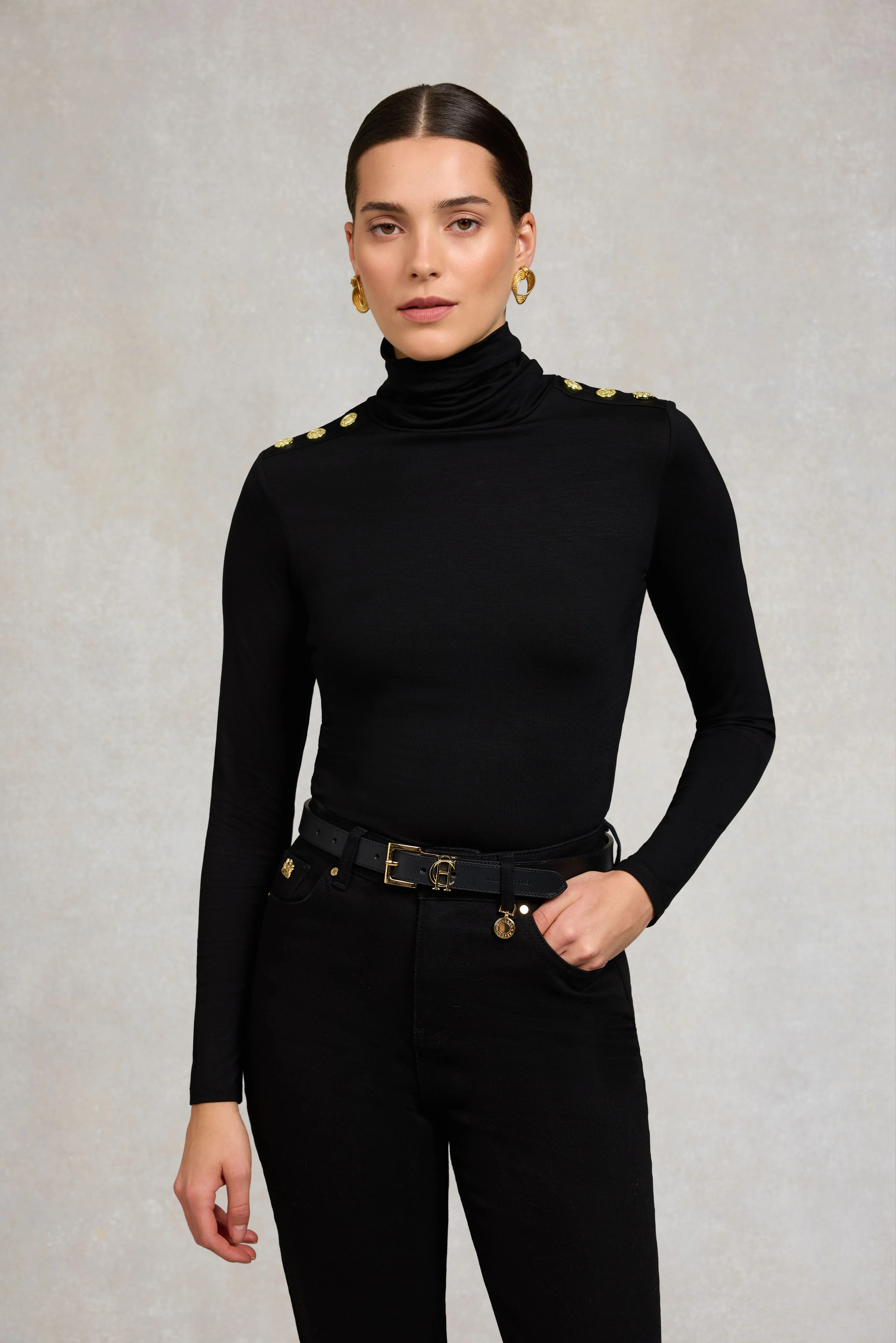 Essential Roll Neck (Black) | Holland Cooper