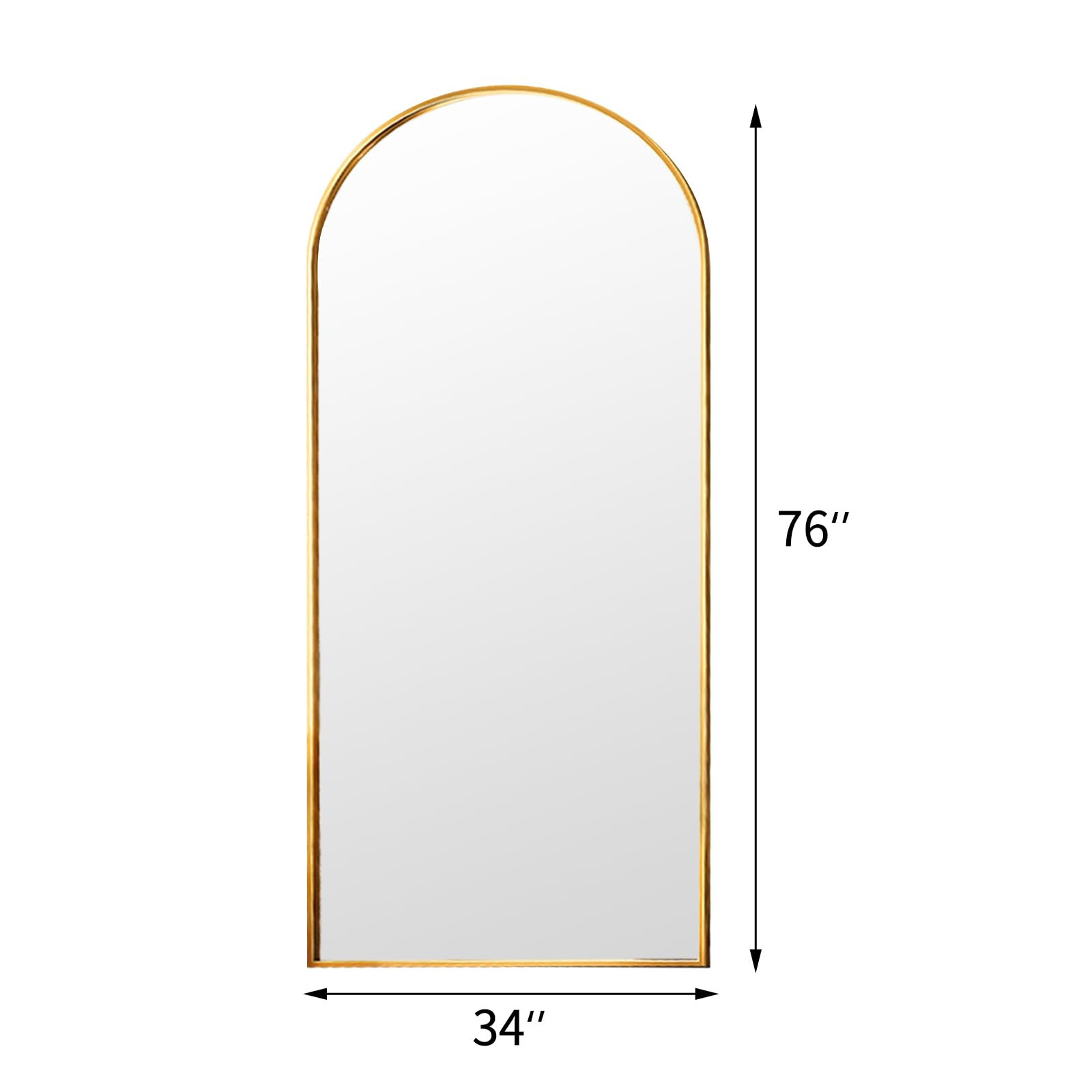 Floor Length Mirror, 76"x34" Arched Full Length Mirror, Mirror Full Length Standing Hanging or Le... | Amazon (US)