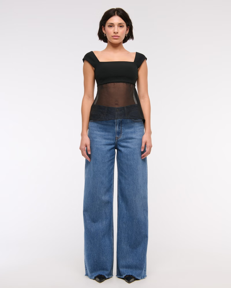 High Rise Wide Leg Jean | Abercrombie & Fitch (US)