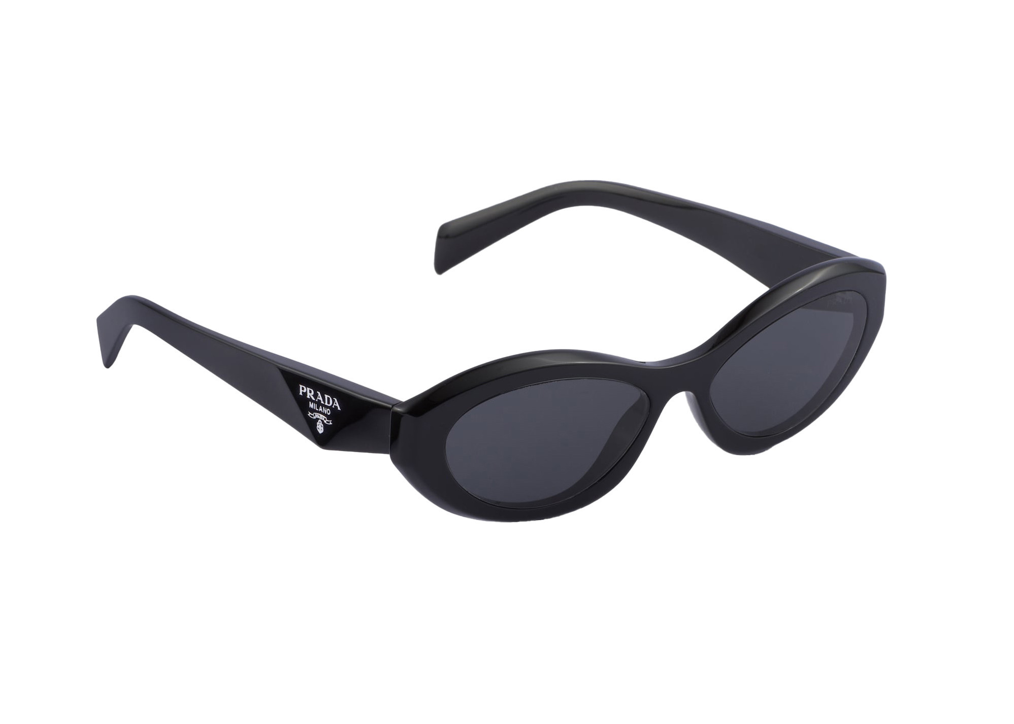Prada Symbole Sunglasses in Black/Slate Grey (Spr26Z_E16K_Fe08Z_C_055) | StockX