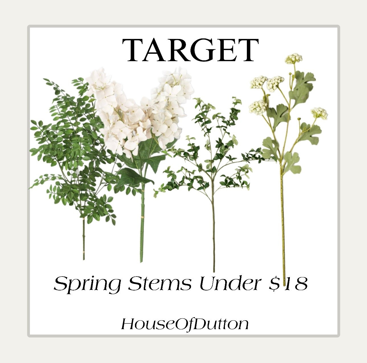 Target spring florals that look far more expensive than they are. These faux stems are perfect for mixing into vases, layering on shelves, or creating simple spring arrangements that last year after year. Clean, neutral, and endlessly versatile.

#springstems
#fauxflowers
#fauxstems
#springflorals
#artificialflowers
#vasedecor
#shelfstyling
#springhomedecor
#neutralhome
#targethome
#targetfinds
#budgetdecor
#floralstems


#LTKHome #LTKFindsUnder50 #LTKSeasonal