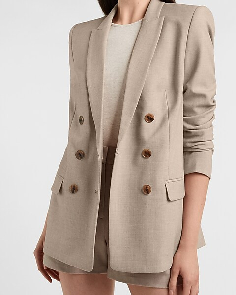 Double Breasted Peak Lapel Blazer | Express