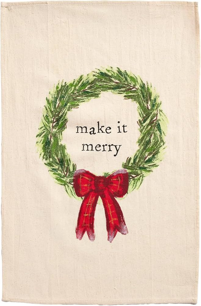Mud Pie Christmas Towel, Make it Merry, 14" x 21" | Amazon (US)