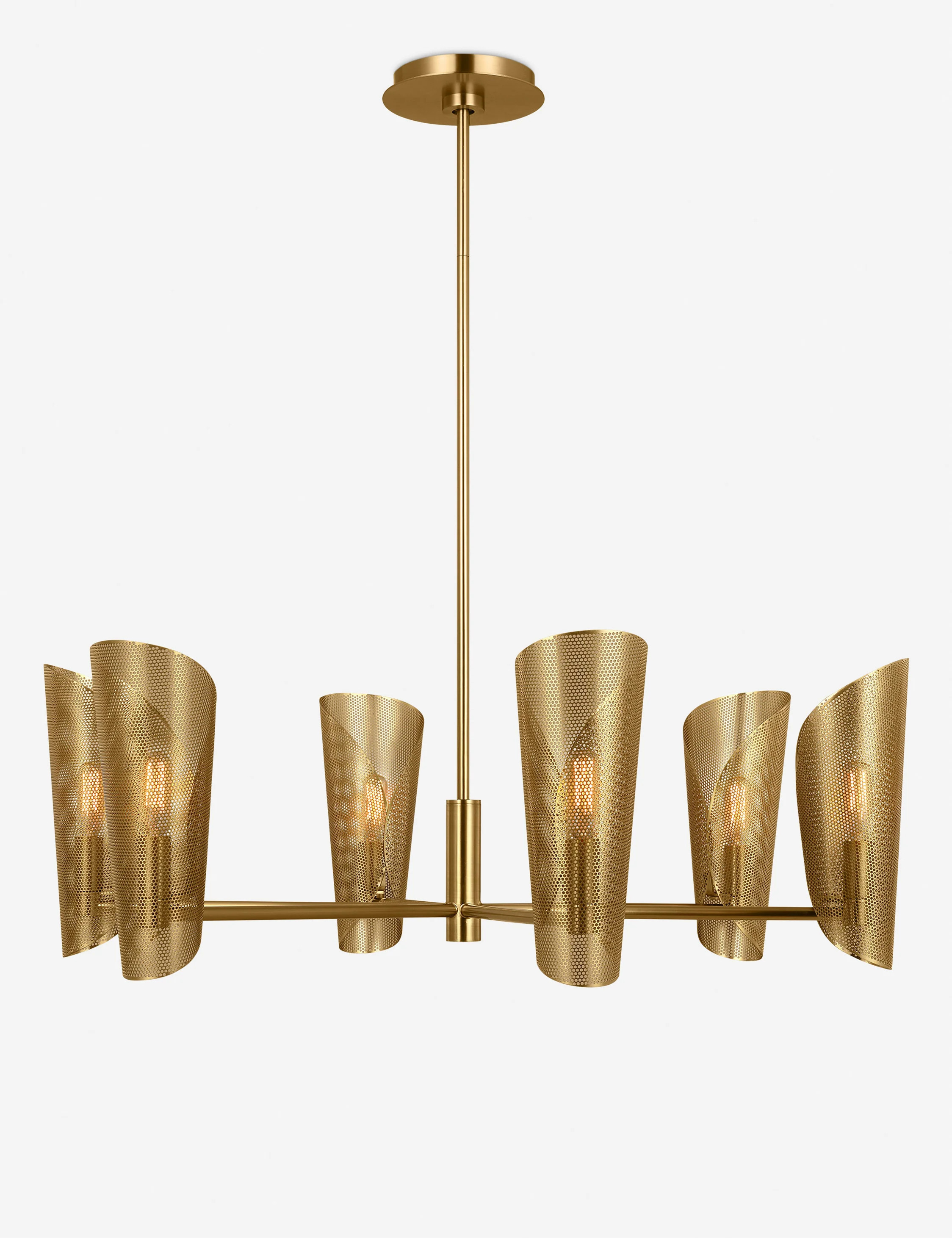 Plivot Chandelier by Christiane Lemieux, Burnished Brass, 32"Dia | Lulu and Georgia 