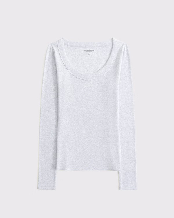 Long-Sleeve Balletic Scoopneck Top | Abercrombie & Fitch (US)