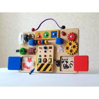 Gift For 2 Year Old - Travel Busy Board Toddler Toddler Sensory Montessori Baby Toy Activity Baby Latch | Etsy (US)