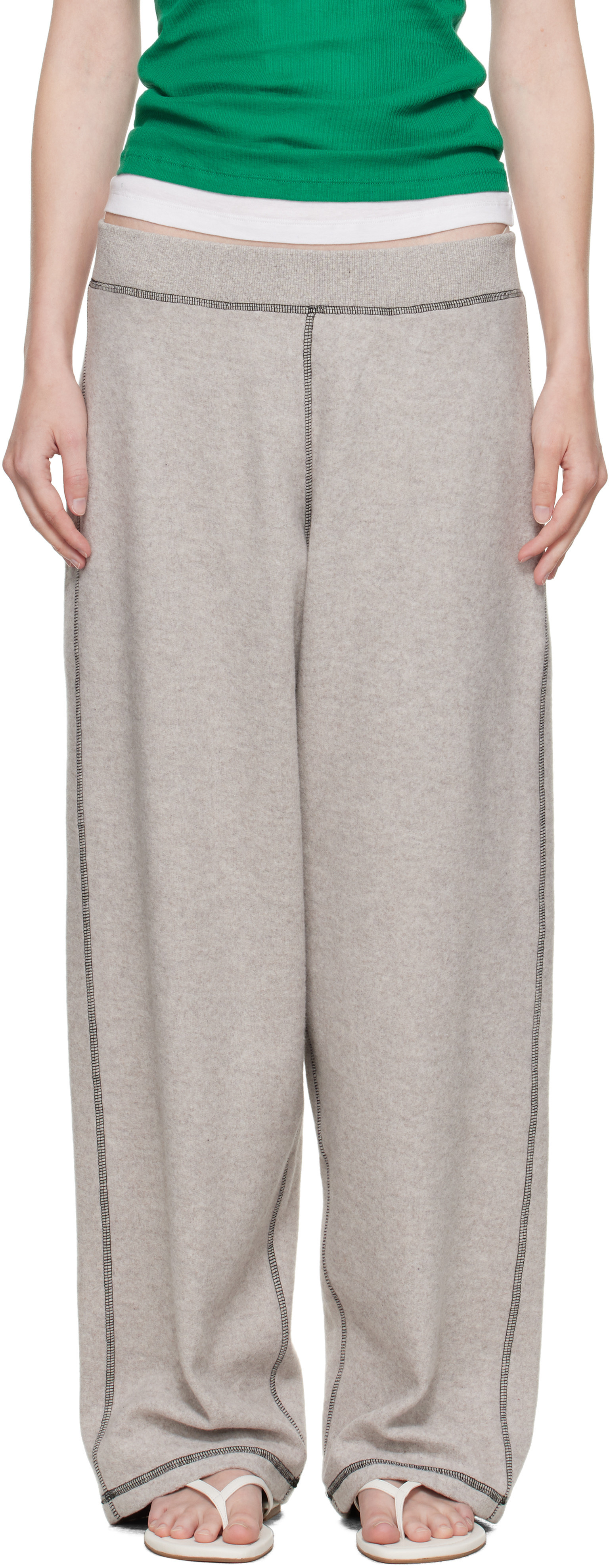 Baserange Gray Fold Sweatpants | SSENSE
