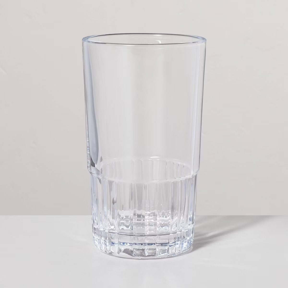 12.8oz Tall Fluted Glass Tumblers Clear - Hearth & Hand™ with Magnolia | Target
