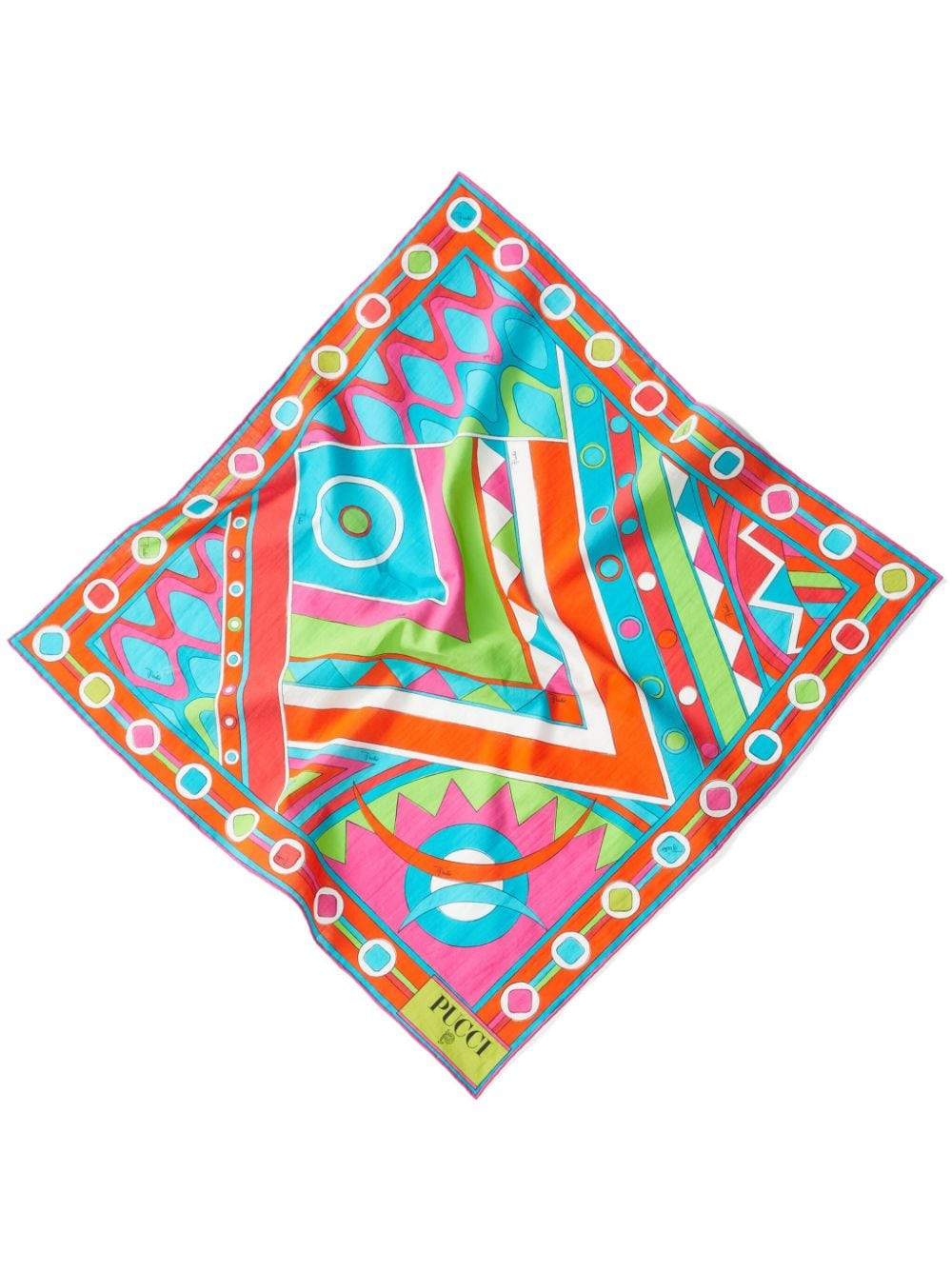 PUCCI Vivara-print cotton scarf - Orange | Farfetch Global