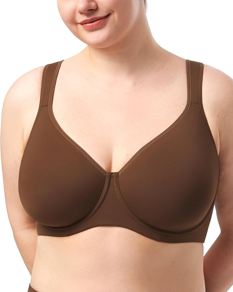 HSIA Bras for Women Minimizer Full Coverage, Plus Size T Shirt Unlined Underwire Smooth Bra, Seam... | Amazon (US)