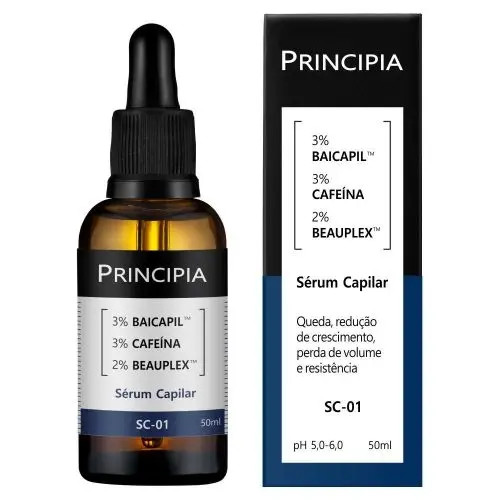 SéRUM CAPILAR 3% BAICAPIL + 3% CAFEíNA PRINCIPIA SKINCARE SC-01 - TRATAMENTO DE QUEDA E CRESCIM... | DrogaRaia (BR)