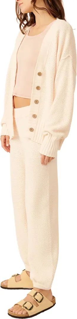 Free People Hailee Waffle Stitch Cardigan & Pants | Nordstrom | Nordstrom