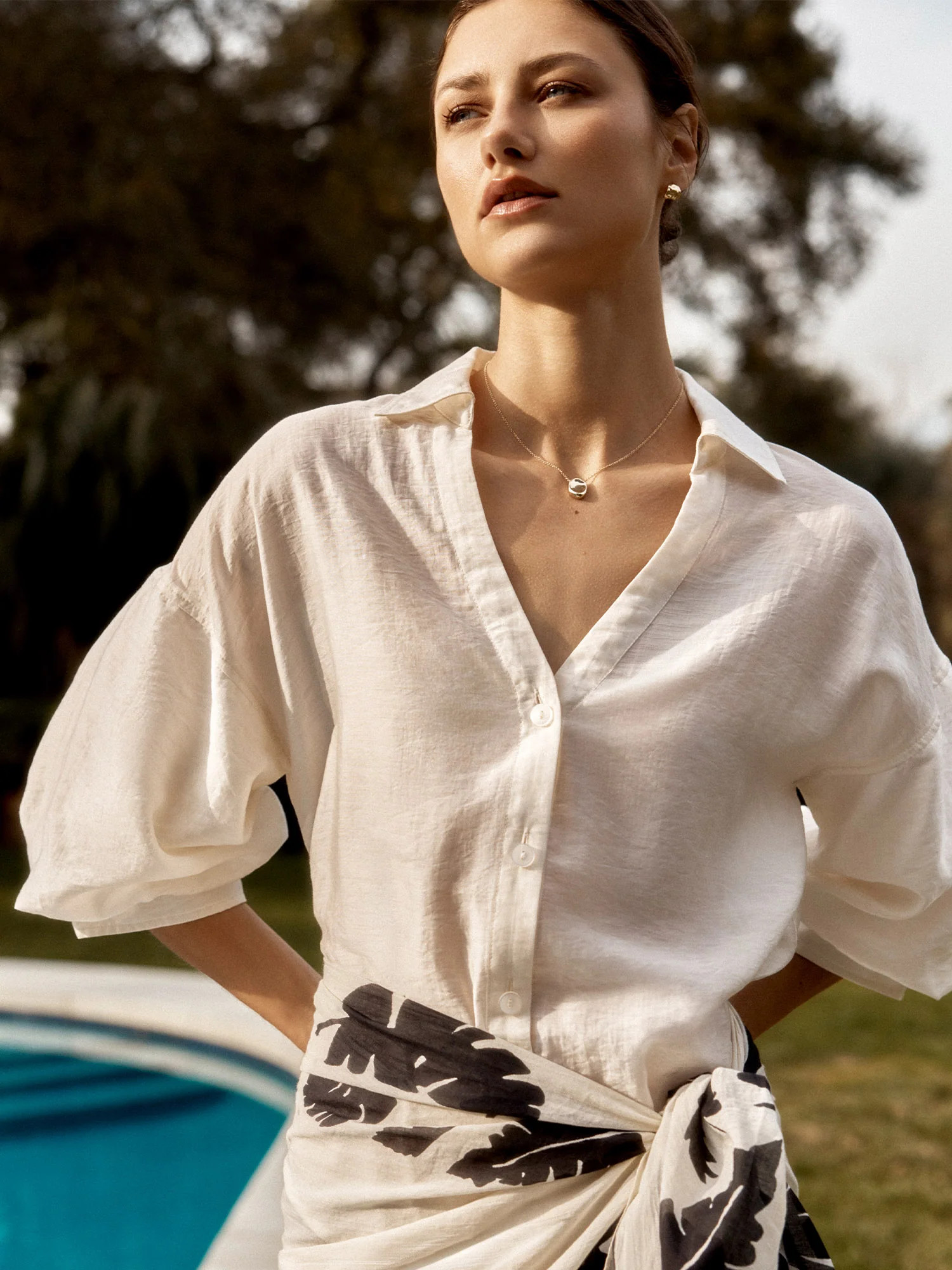 Women's Kate Voile Shirt in Creme | Brochu Walker | Brochu Walker