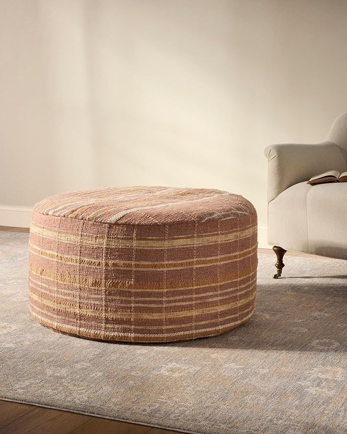 Loloi Chris Loves Julia Wallace Clay Collection CJPF001 Clay 36" W x 36" D x 17" H Round Pouf | Amazon (US)