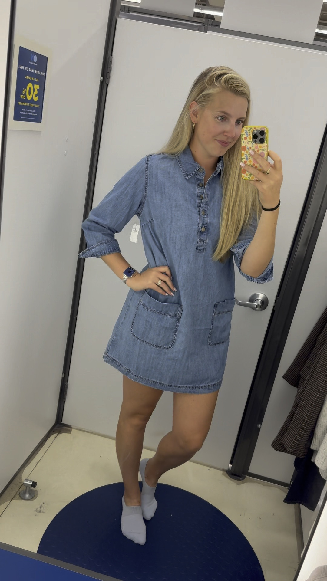 Wearing size large - would be so cute with sneakers or cowboy boots

50% off through Monday

Denim dress, mini dress, Jean dress, trendy, cowgirl style  

#LTKMidsize #LTKFindsUnder50