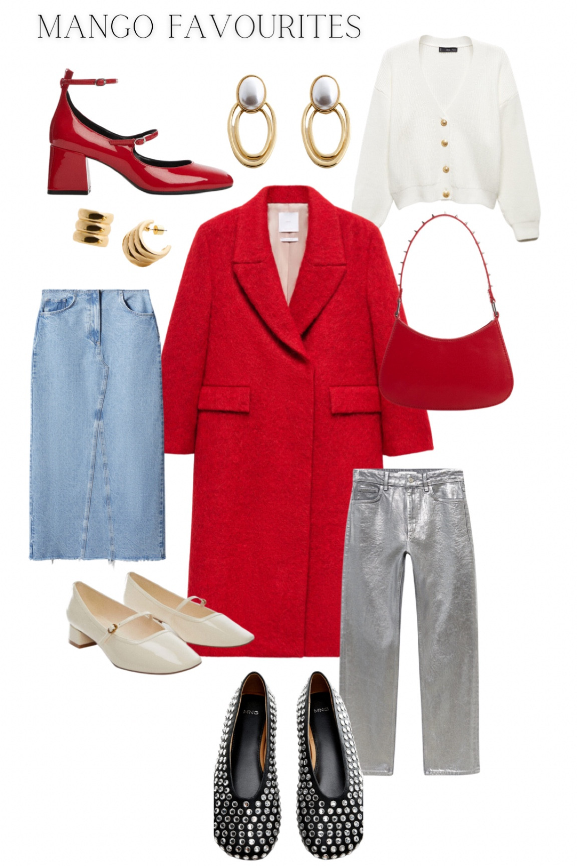 Mango new in favourites. Mango trends casual autumn winter season red denim shoes style inspo 

#LTKworkwear #LTKeurope #LTKstyletip