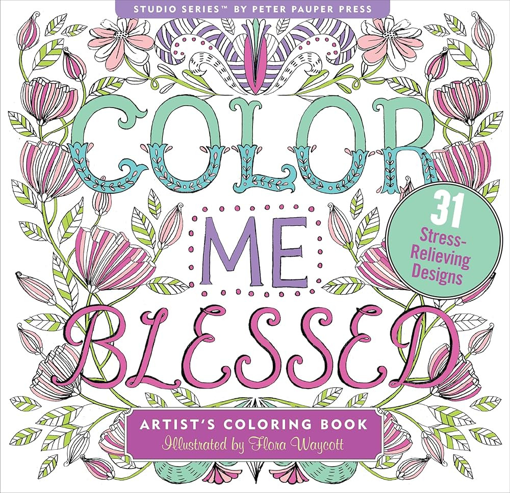 Color Me Blessed Inspirational Adult Coloring Book (31 stress-relieving designs) (Studio Series A... | Amazon (US)