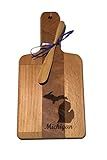 Small Size Cutting Board Paddle Michigan Theme w/Wood Knife (Made in Michigan USA) | Amazon (US)
