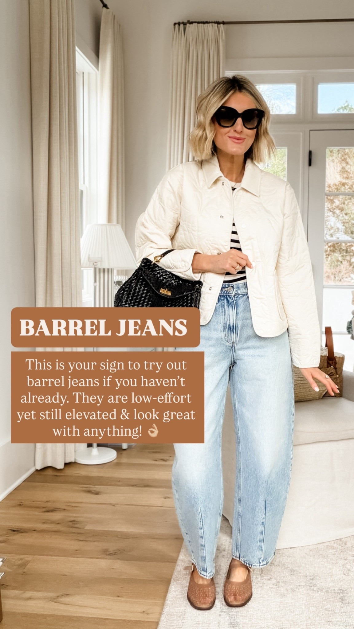 These barrel jeans are under $40! I’ve been wearing them on repeat 👏🏼 wearing XS in the jacket & tank and size 4 in the barrel jeans. 

Loverly Grey, Walmart find, Walmart fashion, cream jacket, barrel jeans, spring fashion, spring outfit ideas 

#LTKootd #LTKSeasonal