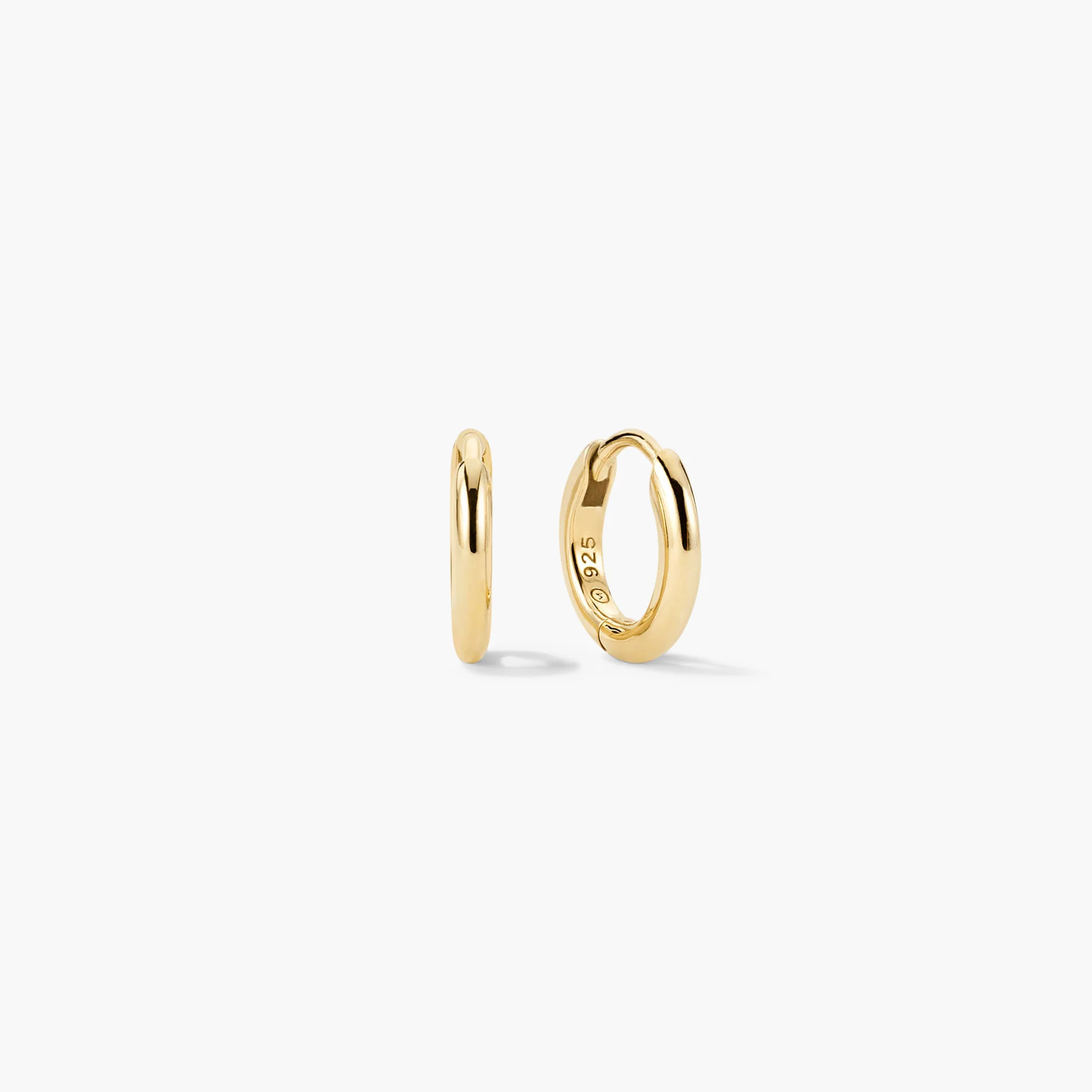 Tube Hoop Huggie Earrings - Jewelry | Mejuri | Mejuri Fine Crew
