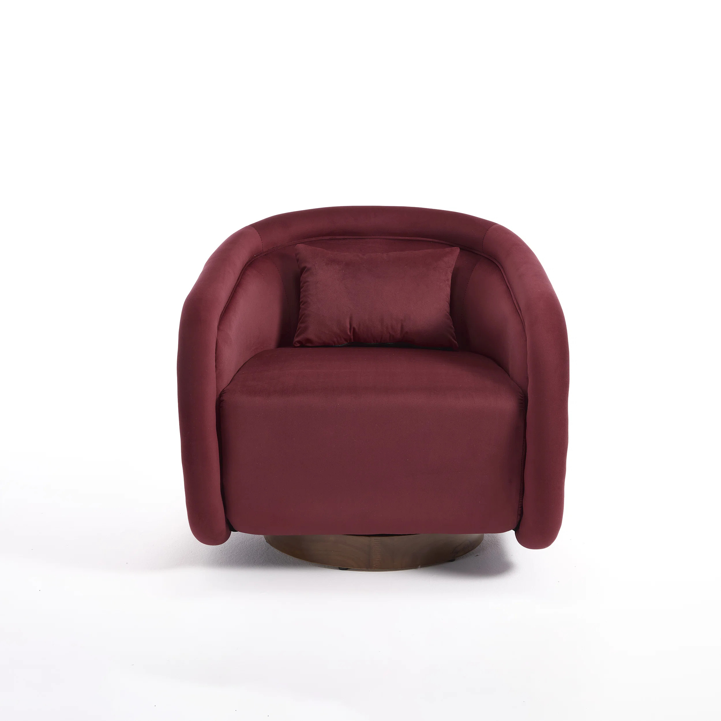 360-degree Swivel Barrel Chair With Velvet Fabric Upholstery | Wayfair North America