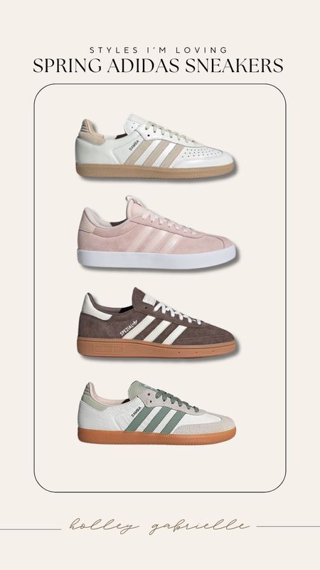 Spring shoe inspo from Adidas⚡️🤎 love these color combos! 

Neutrals / samba / gazelles / sneakers /  shoe inspo / outfit inspo / casual / Holley Gabrielle 

#LTKfindsunder100 #LTKshoecrush #LTKSeasonal