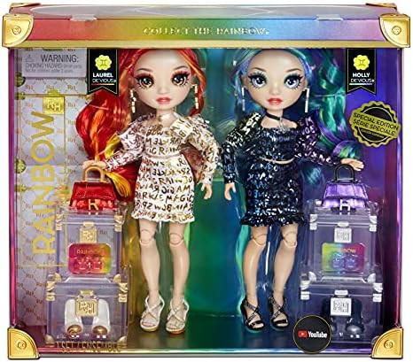 Amazon.com: Rainbow High Special Edition Twin (2-Pack) Laurel & Holly De'Vious Fashion Dolls, Mul... | Amazon (US)