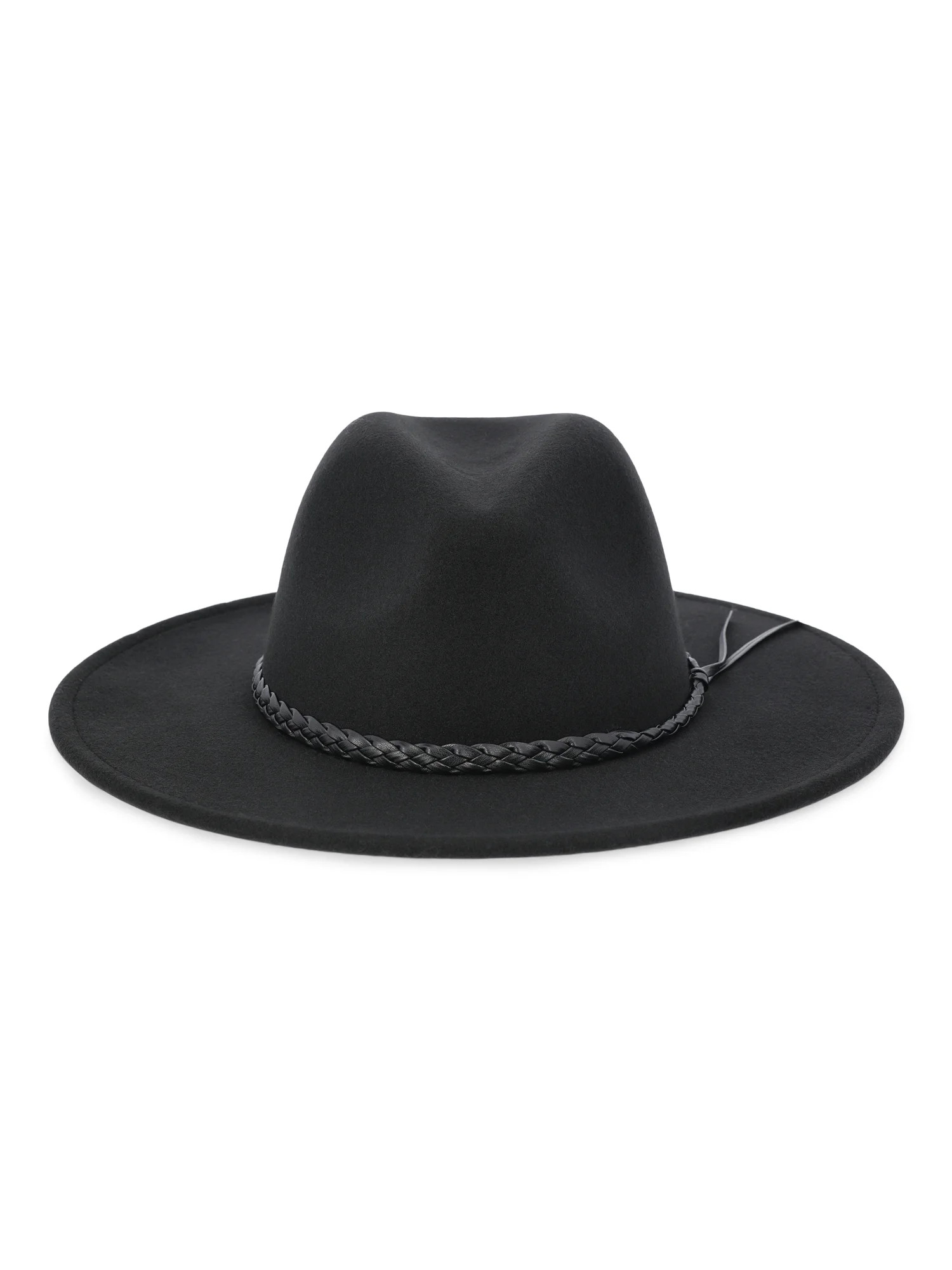 Time and Tru Fedora with Braided Trim, One Size Fits Most | Walmart (US)