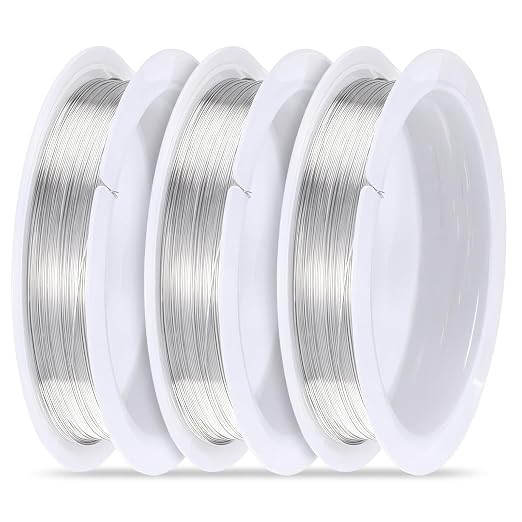 3 Rolls Beading Wire Silver 0.3mm Copper Wires for Jewelry Making, Tarnish Resistant Copper Jewel... | Amazon (US)