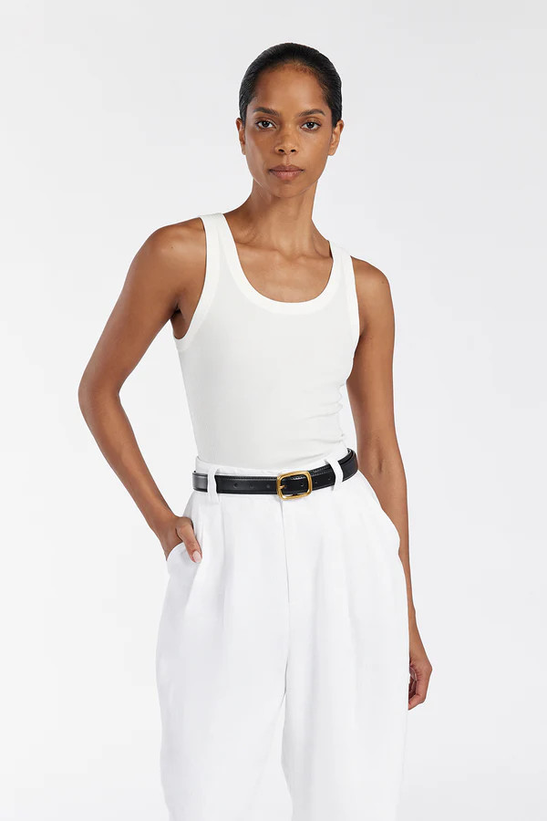 LEE OFF WHITE KNIT TANK | DISSH