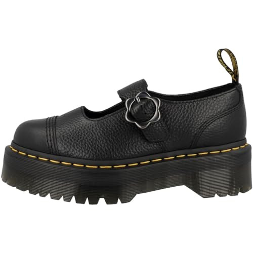 Dr. Martens Addina Flower Black Milled Nappa UK 9 (US Women's 11) M | Amazon (US)