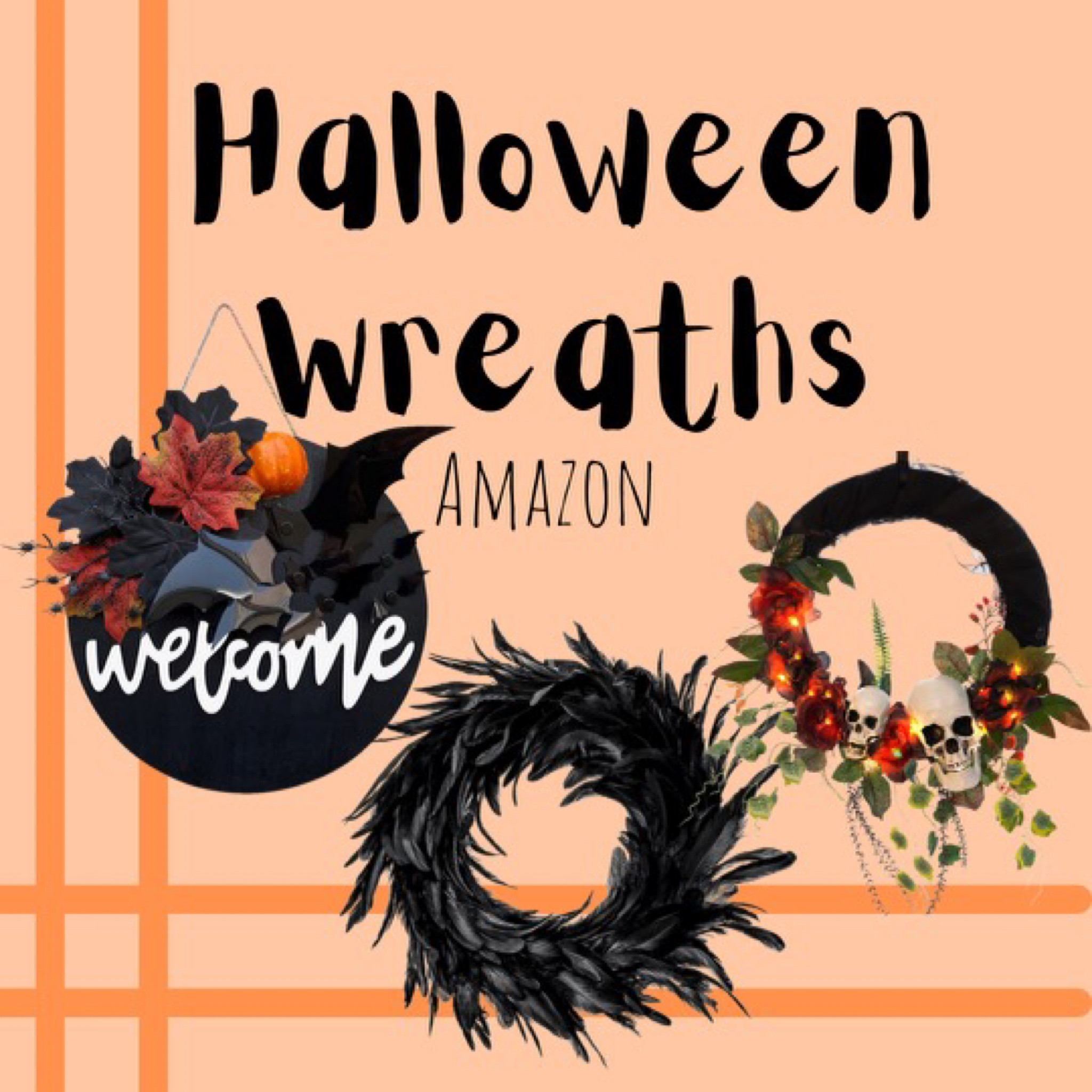 Halloween Door Wreaths / Fall Wreath / Fall Home Decor / Amazon Finds / Amazon Home / Found it on Amazon / door wreaths / seasonal decor / spooky home decor / Halloween decorations 

#LTKhome #LTKSeasonal #LTKunder50