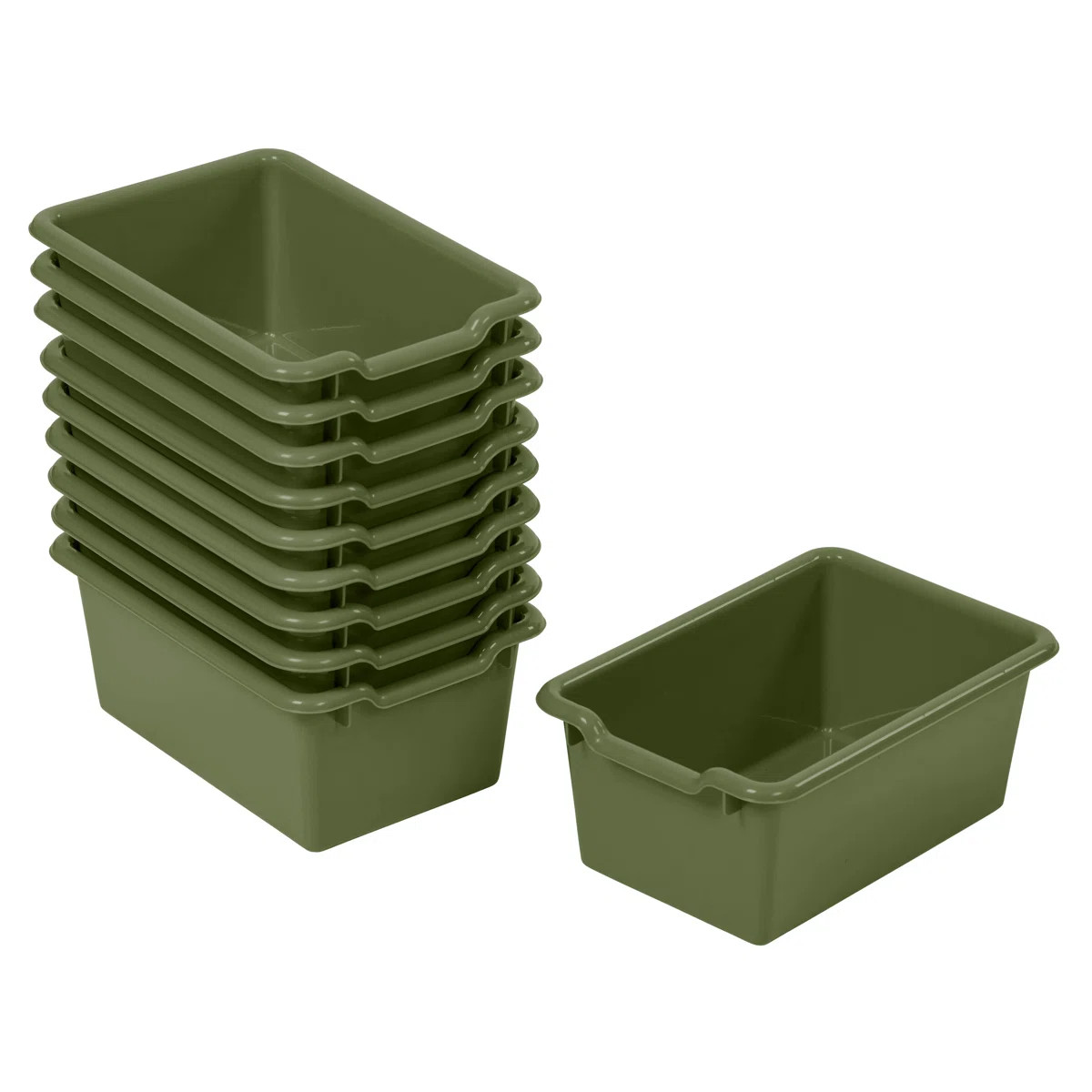ECR4Kids Scoop Front Plastic Storage Bins, Multipurpose Organization, 10-Piece (Set of 10) | Wayfair North America