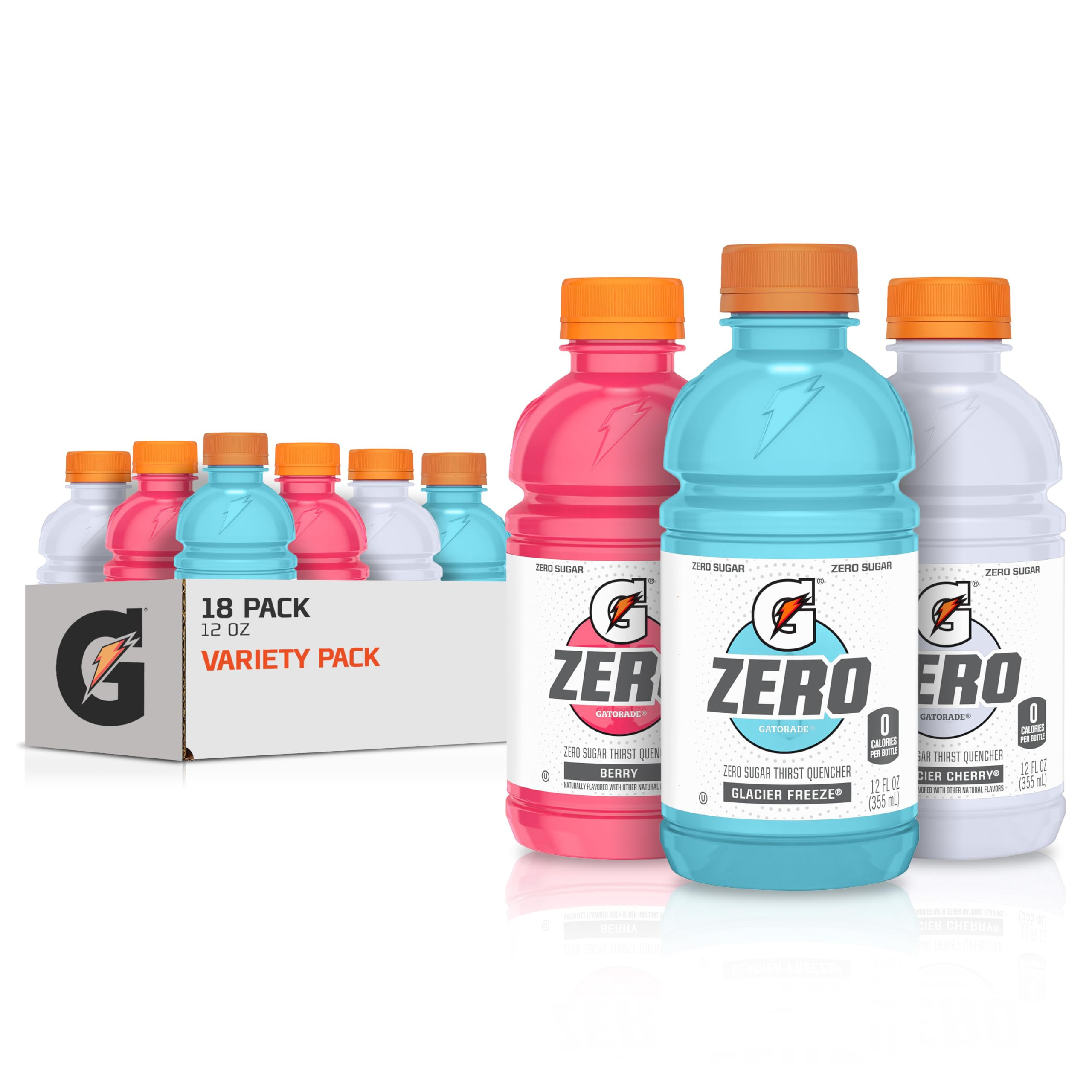 Gatorade G Zero Sports Drink, Glacier Freeze, Glacier Cherry, Berry Variety Pack, 12 Fl Oz (Pack ... | Amazon (US)