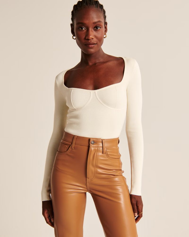 Corset Slim Sweater Top | Abercrombie & Fitch (US)