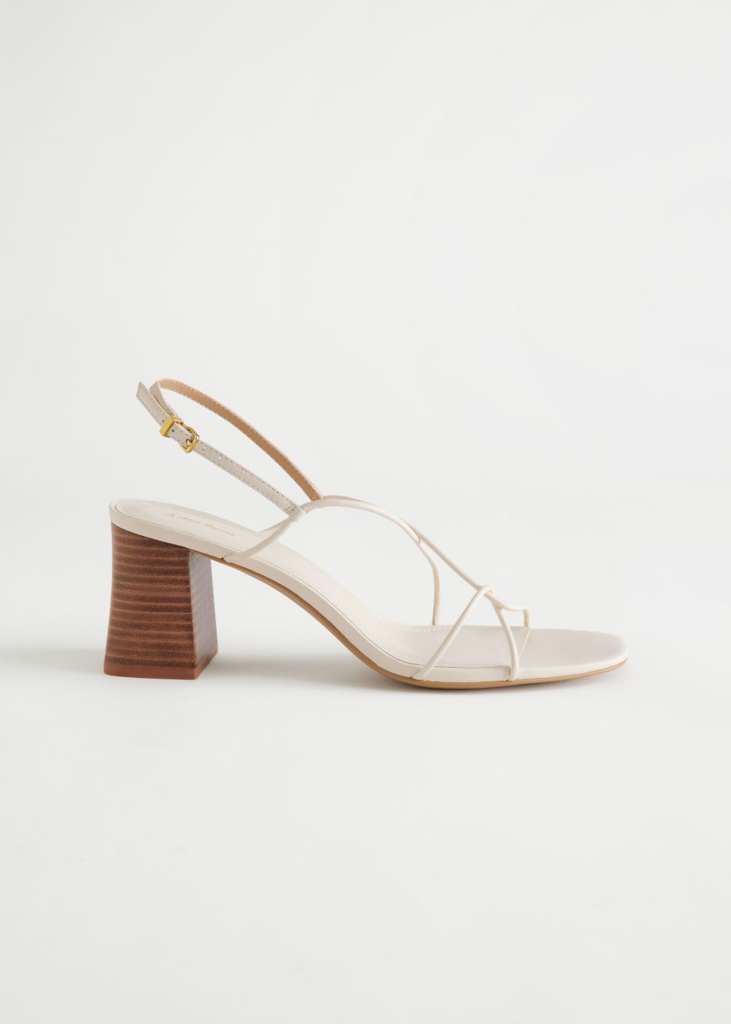 Strappy Leather Heeled Sandal - White | & Other Stories (EU + UK)