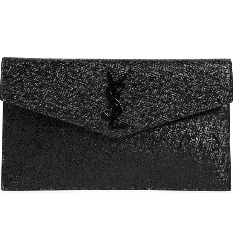 Saint Laurent Medium Uptown Pebbled Leather Pouch | Nordstrom | Nordstrom