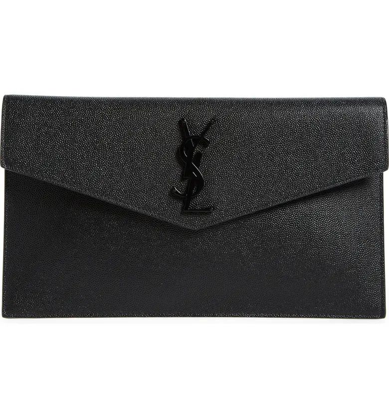 Saint Laurent Medium Uptown Pebbled Leather Pouch | Nordstrom | Nordstrom