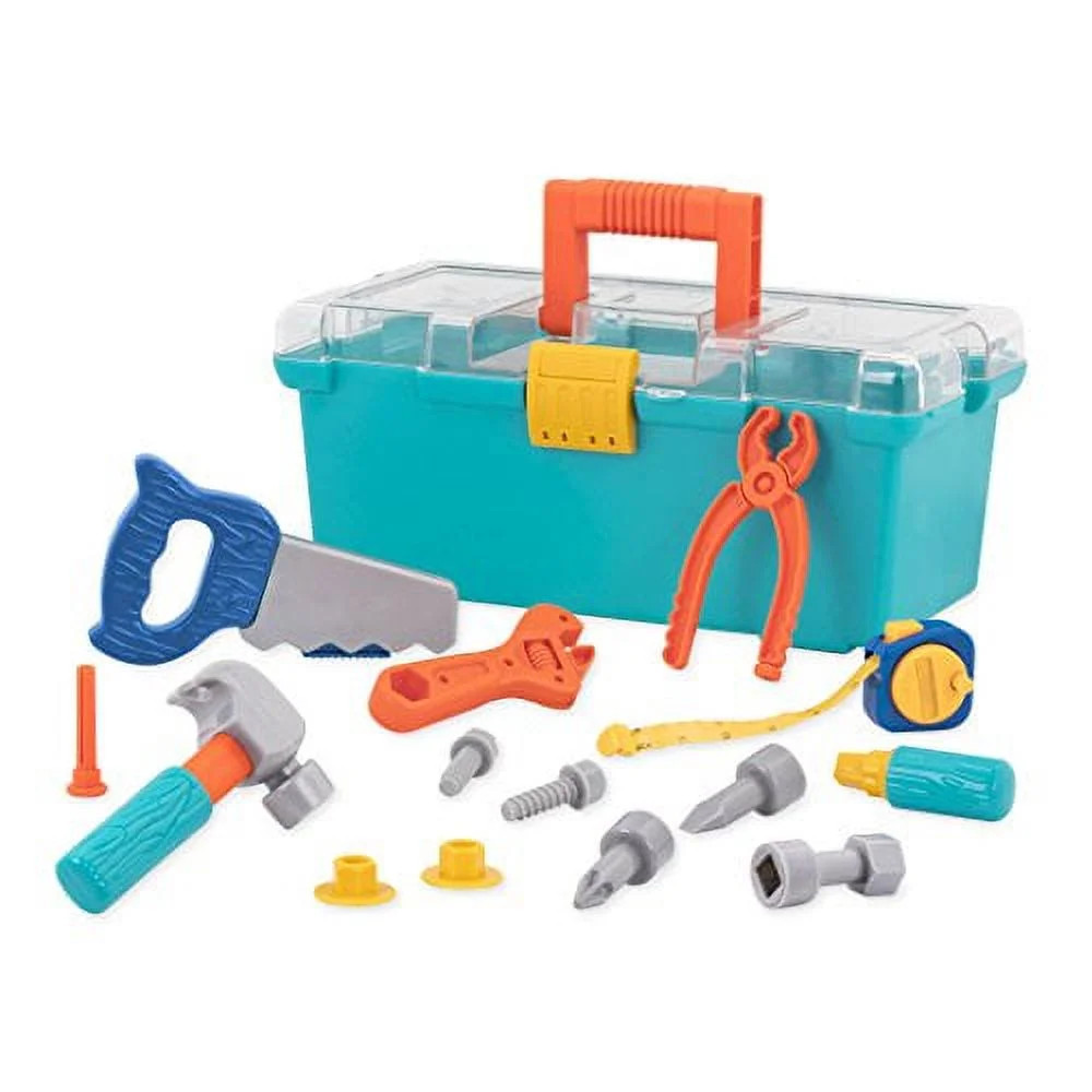 Battat Battat Builder Tool Box Durable Kids Tool Set Pretend Play Construction Tool Kit for Kids ... | Walmart (US)