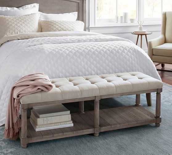Berlin Tufted Bench | Pottery Barn (US)