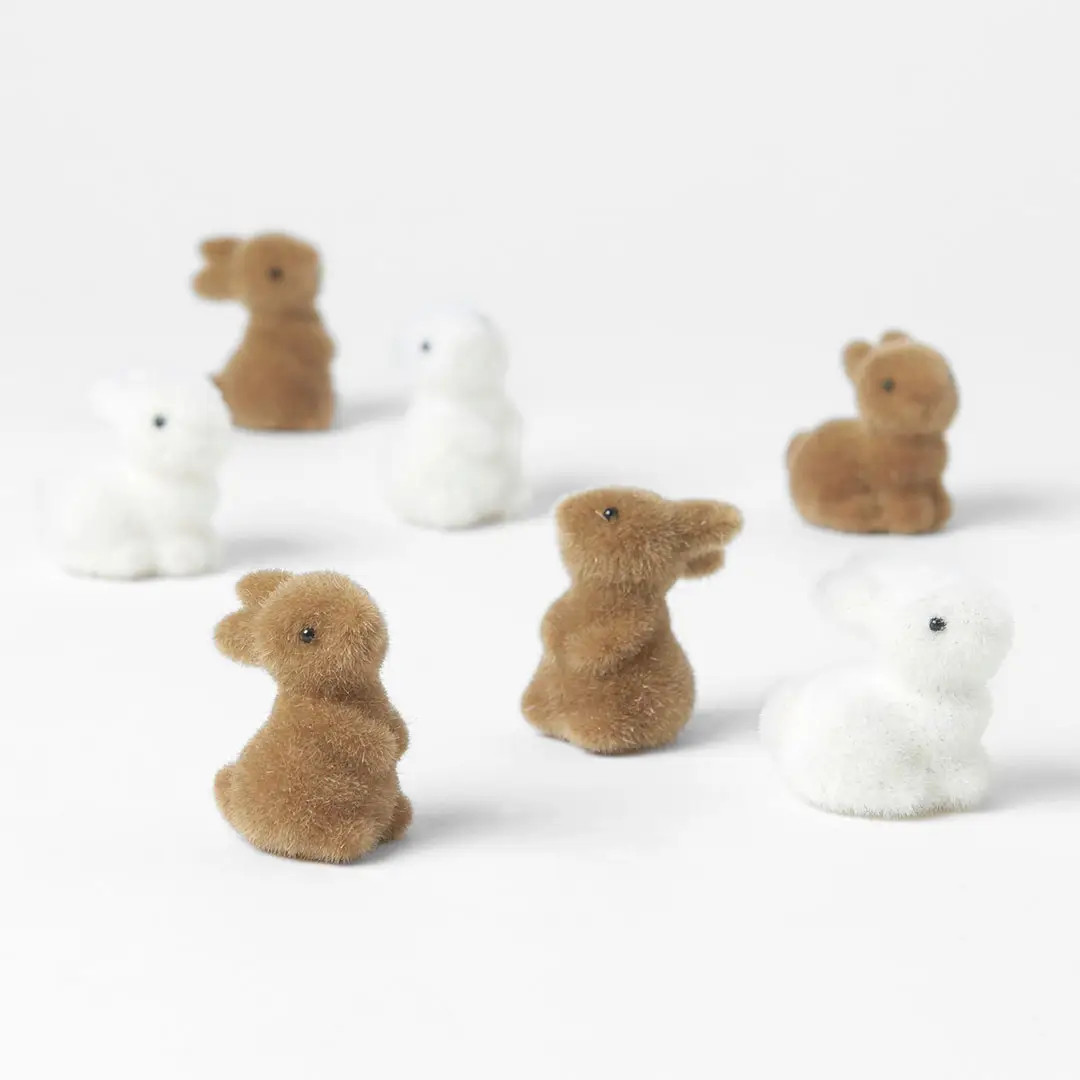 Mini Furry Bunnies Set Of 12 | Bed Bath N' Table