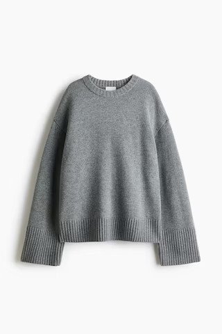 H & M - Cashmere-blend jumper - Grey | H&M (UK, MY, IN, SG, PH, TW, HK)