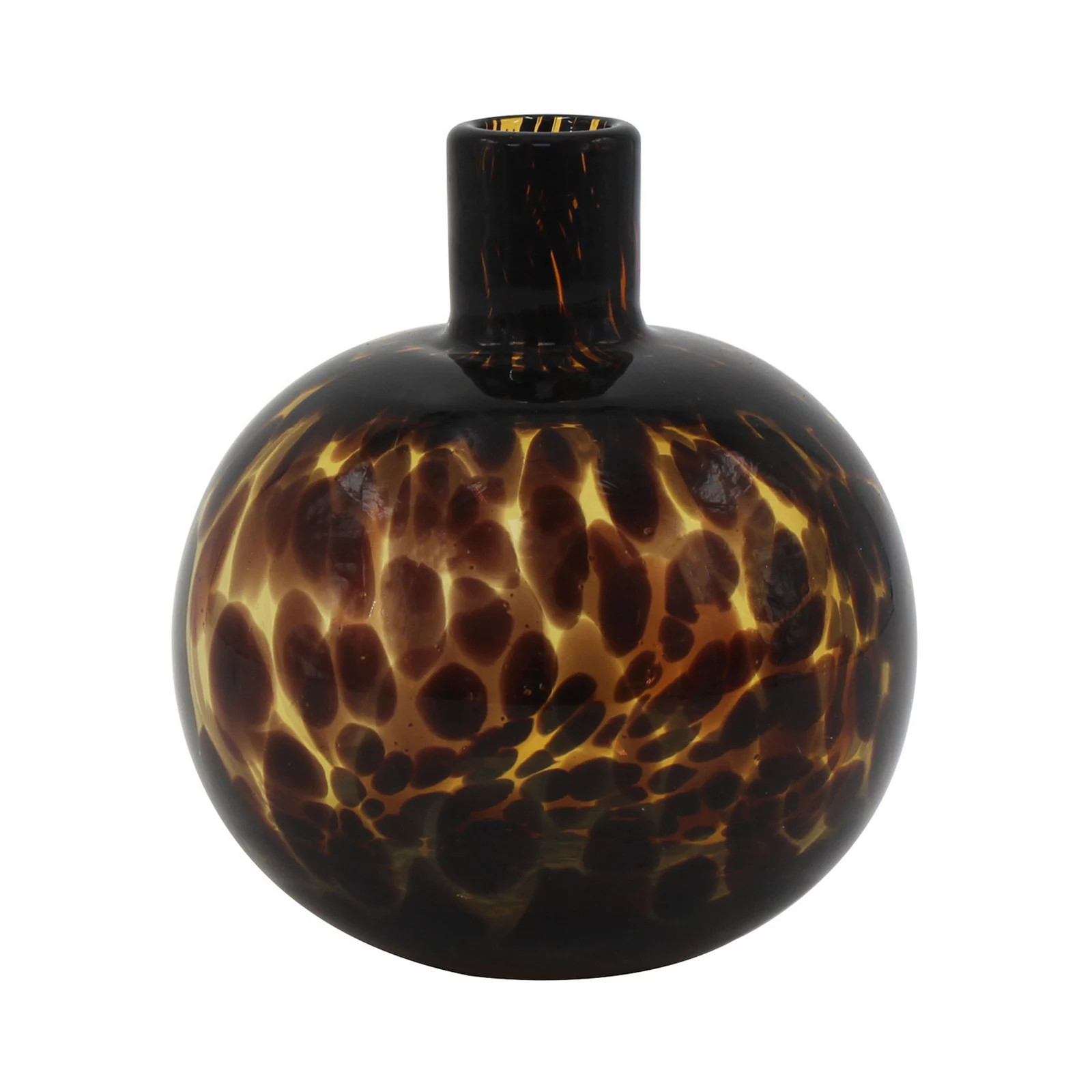 Tortoise Shell Round Glass Bud Vase Table Decor, Multi | Kohl's