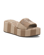 Made In Italy Sunshine Platform Slide Sandals | Women's Shoes | Marshalls | Marshalls