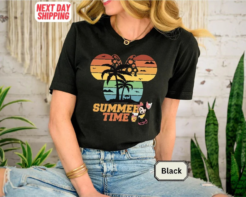 Disney Summer Shirt, Mickey Beach Shirt, Summer Vibes, Beach Vacation, Disneyland Trip, Holiday T... | Etsy (US)