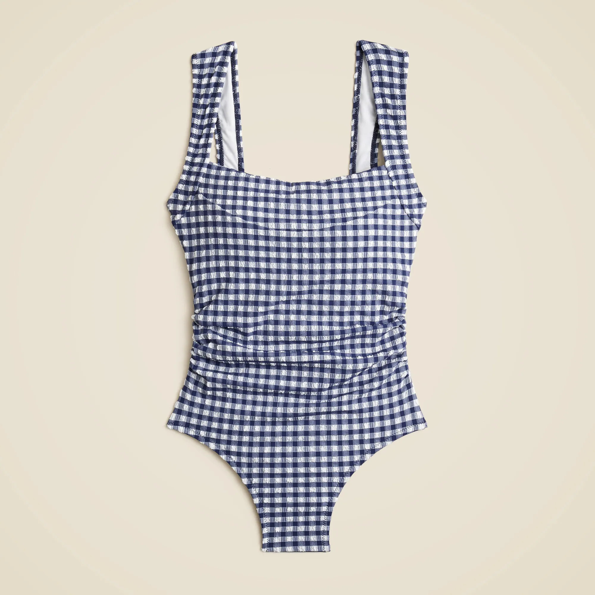 Nia ruched squareneck one-piece | J. Crew US