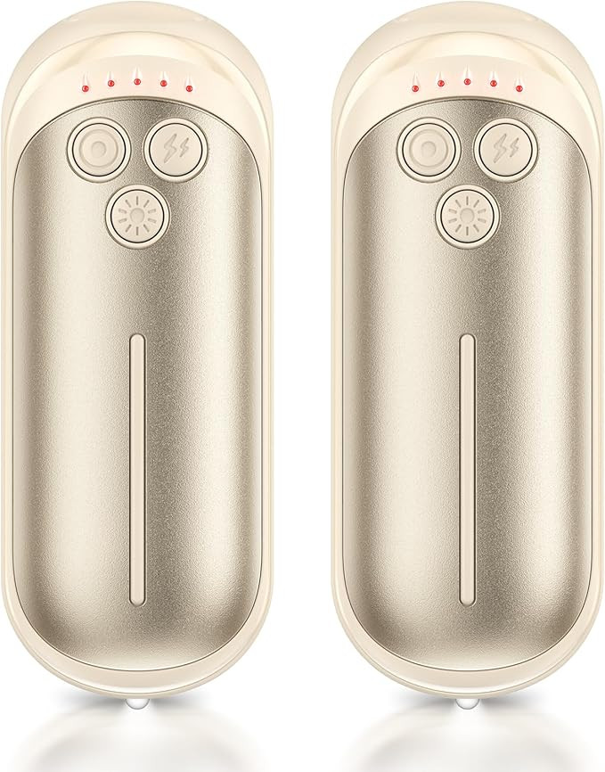 Rechargeable Hand Warmers 2 Pack, 6000mAh Electric Hand Warmer Rechargeable, 2 in 1 Portable Hand... | Amazon (US)