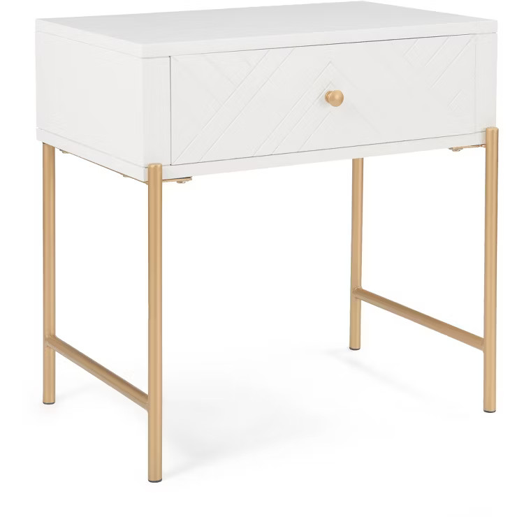 Jupiter Side Table White/Gold - Adore Decor | Target