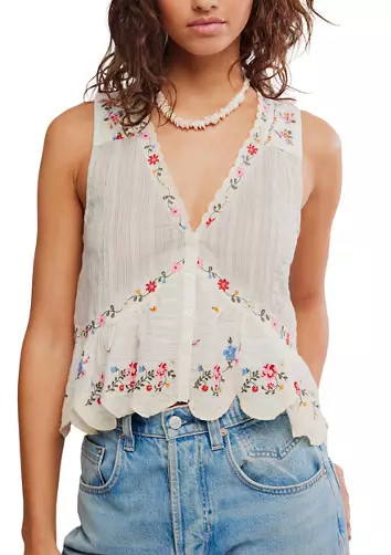 Ellis Embroidered Blouse | Belk